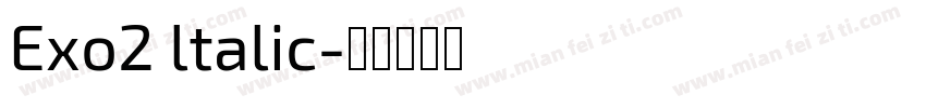 Exo2 ltalic字体转换